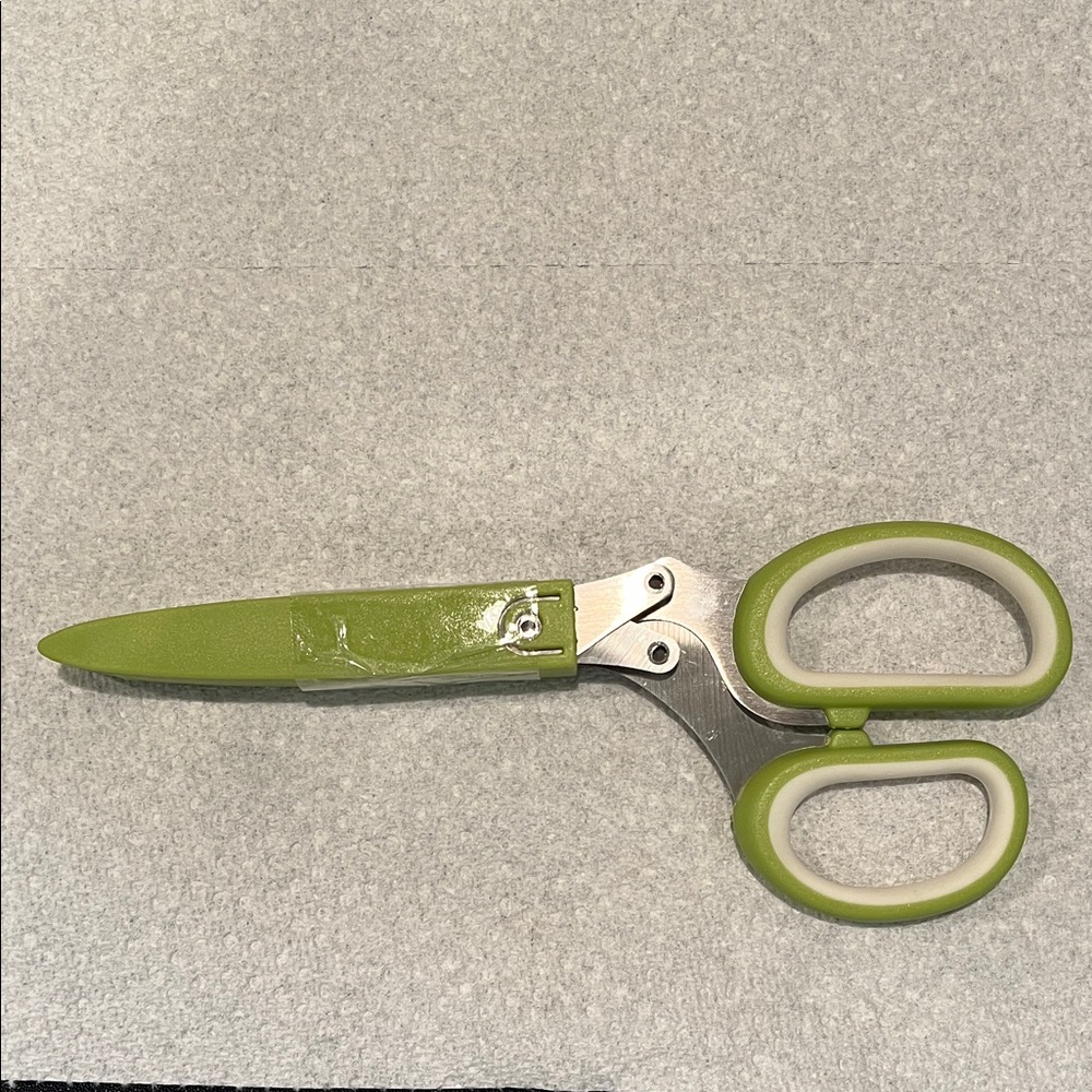 Green Herbal Scissors with Sheath